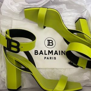 Balmain neon block heel